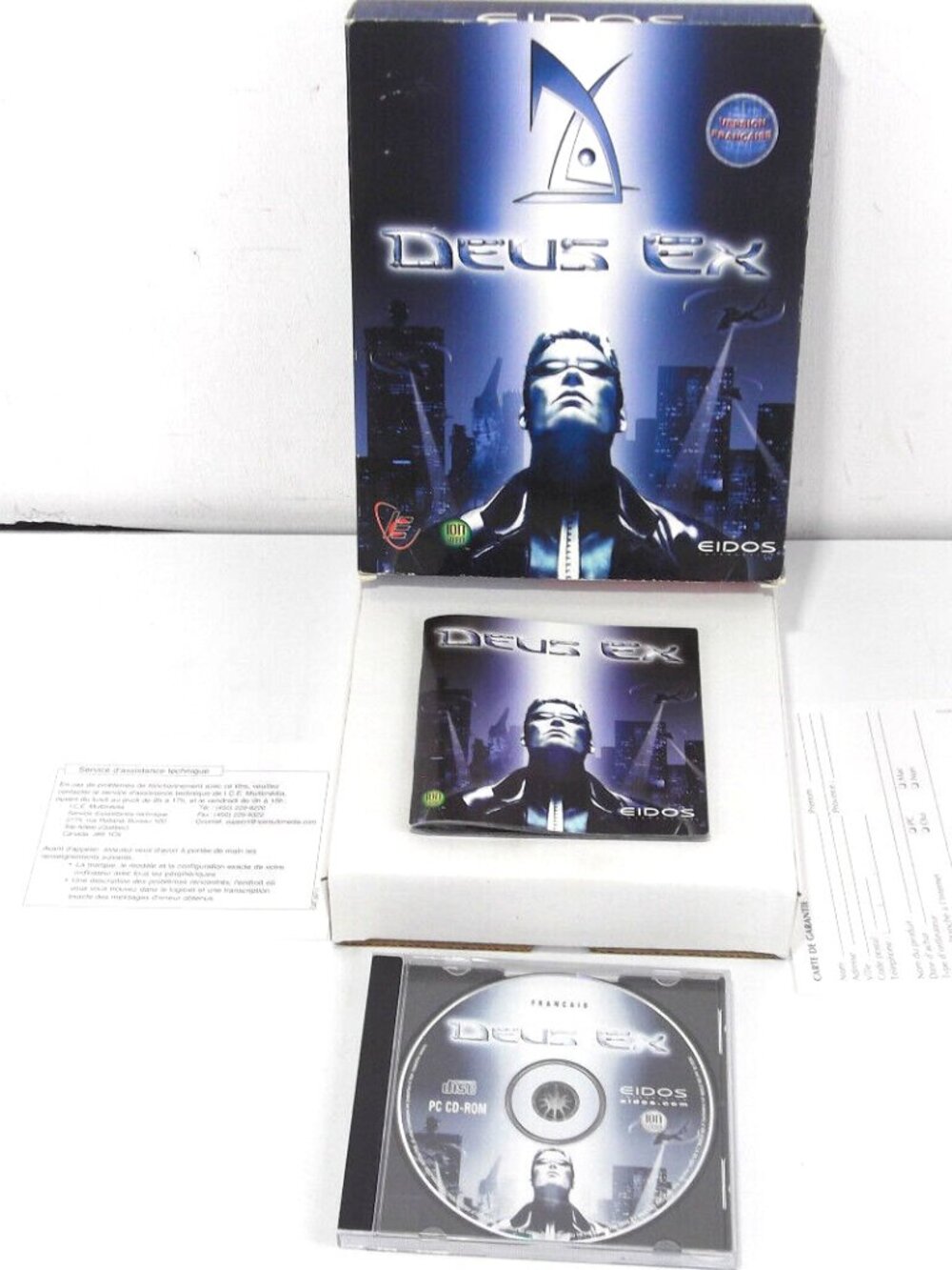 Deus Ex (PC,2000) Game Big Box Complete French